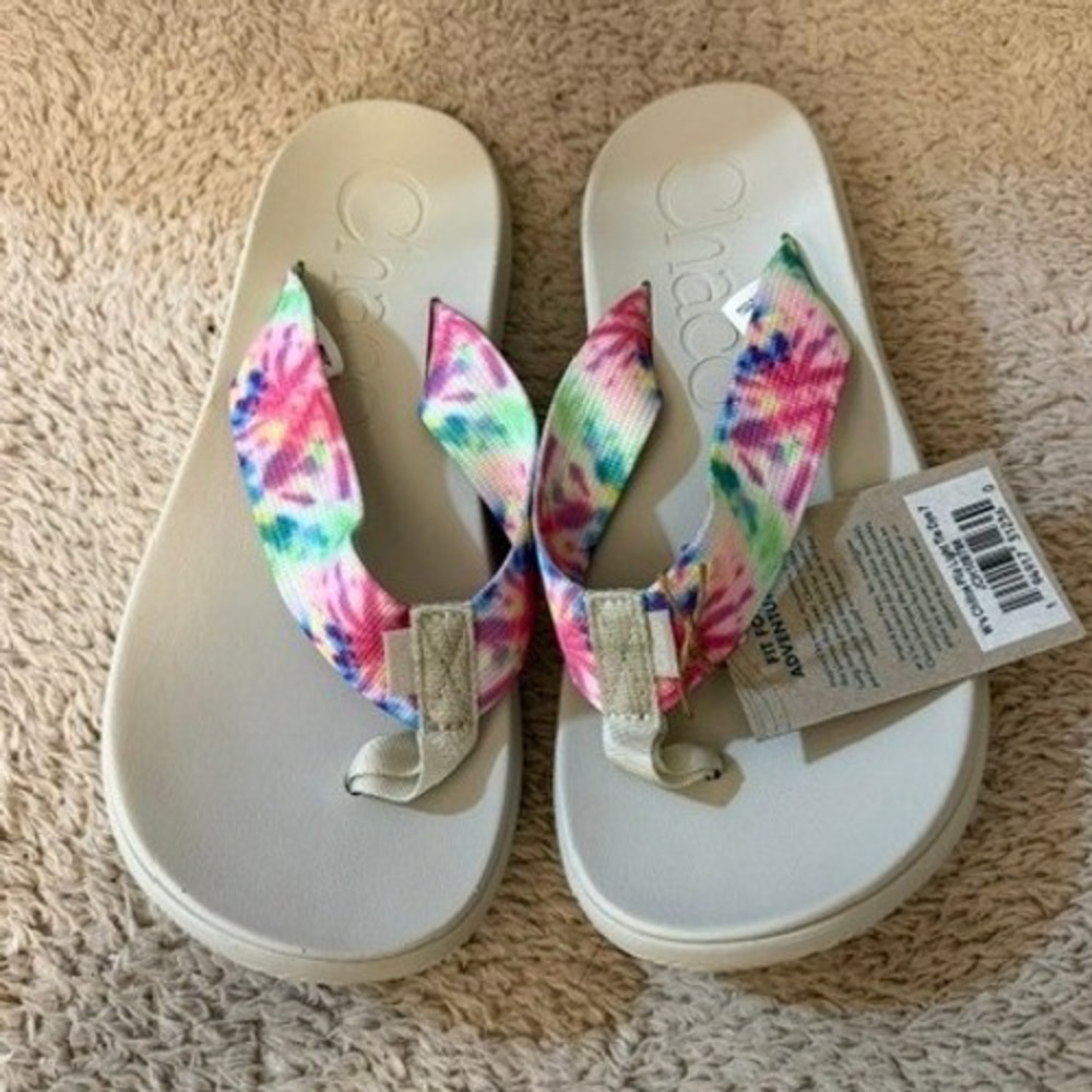 Chaco Chillos Flip Light Tie Dye Sandals Shoes Women Size 7 JCH108786 New